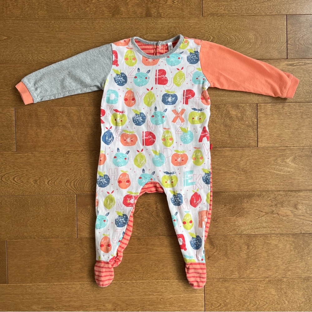 3/$10 SOURIS MINI Baby girl pyjamas 12m